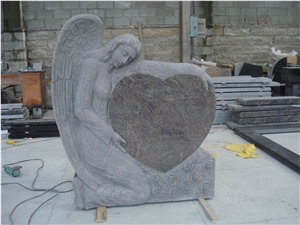 Granite Angel Tombstone & Monument with Angels