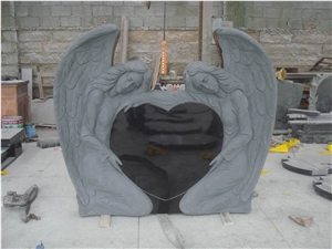 Granite Angel Tombstone & Monument with Angels