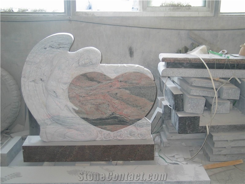 Granite Angel Tombstone & Monument with Angels