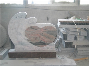 Granite Angel Tombstone & Monument with Angels