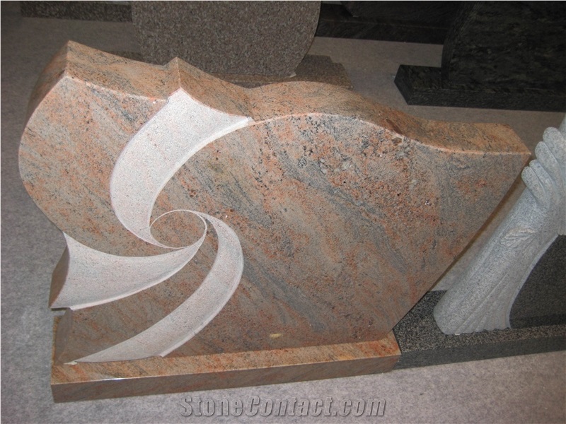 Hungary Tombstone & Monument China Green Granite Headstone