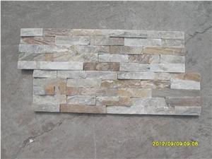 Light Green Cultured Stone, Dfx-P014 Light Green Quartzite Culture Stone, Ledge