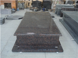 Tan Brown Granite Tombstone & Monument
