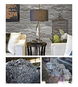 White Wood Culture Stone, Dfx - 1002p+N White Wood Marble Culture Stone, Ledge