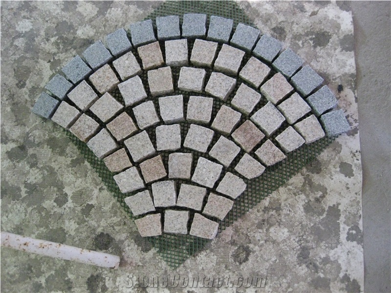 Fan Pattern Back Mesh Paving Stone,Landscaping Stone