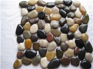 Pebble Tile Mosaic Pebble Stone with Mesh