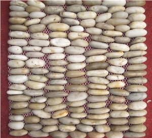White Standing Pebble Tiles,Polished Mesh Pebble,River Stone Pebble Mosaic White Standing Pebble Tiles,Polished Mesh Pebble,River Stone Pebble Mosaic