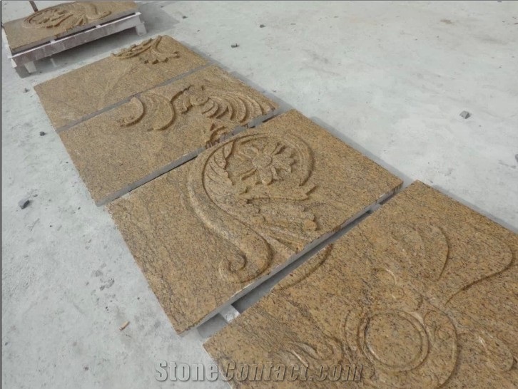 Sandstone Sculpture Tiles, Stone Relief Wall Tiles, Stone Sculptured Relief