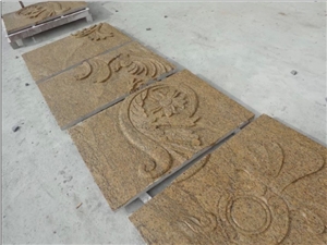 Sandstone Sculpture Tiles, Stone Relief Wall Tiles, Stone Sculptured Relief