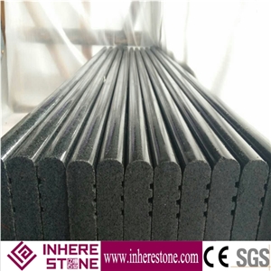 G654 Dark Grey Granite Step, Bullnose Polished Stair, Anti-Slip Step