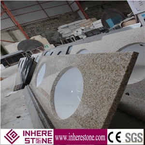 G682 Granite Vanity Top, Yellow Granite Countertop, Bathroom Top