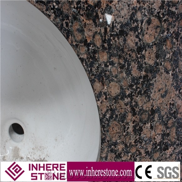 Tan Brown Granite Countertop, Baltic Brown Vanity Top, Bathroom Top for Sale