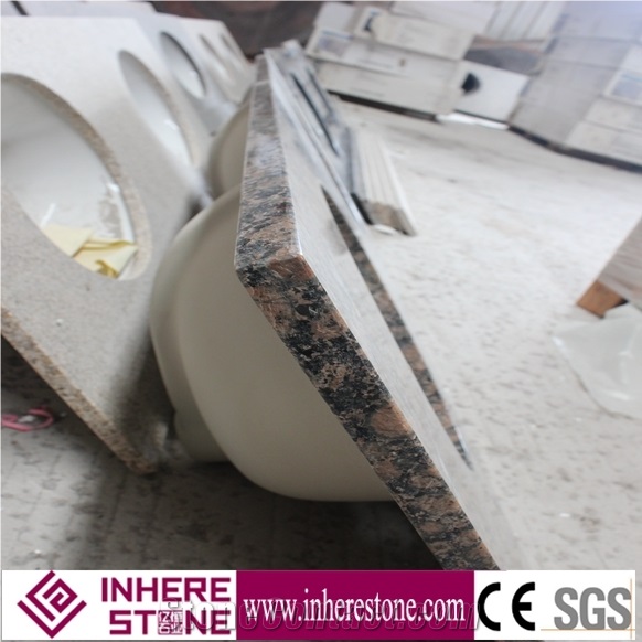 Tan Brown Granite Countertop, Baltic Brown Vanity Top, Bathroom Top for Sale