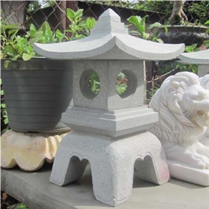 White Granite Stone Lamps, Lanterns, Stone Mailbox