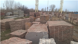 Gr1 Rosso Santiago Granite Blocks, Red Granite Blocks