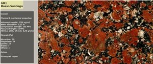 Gr1 Rosso Santiago Granite Blocks, Red Granite Blocks