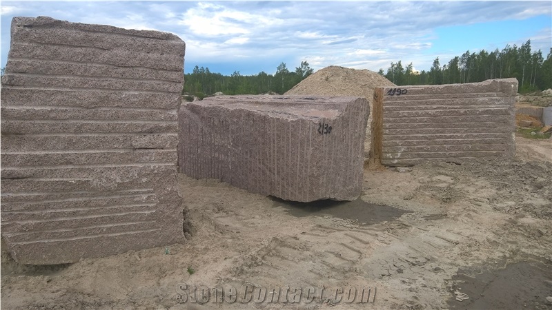 Gr12 Flower Of Ukraine Granite Blocks, Multicolor Granite Blocks