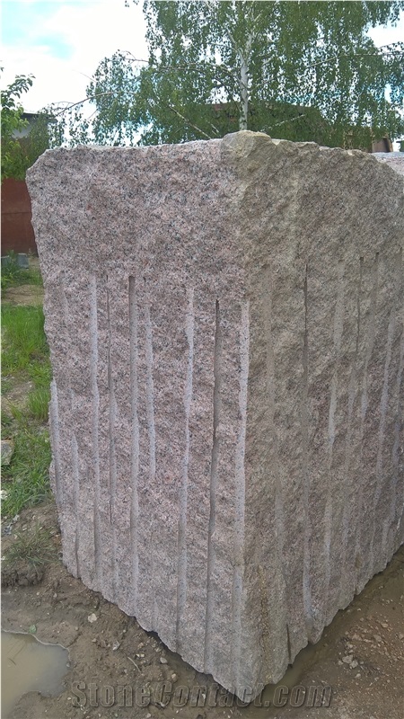 Gr12 Flower Of Ukraine Granite Blocks, Multicolor Granite Blocks