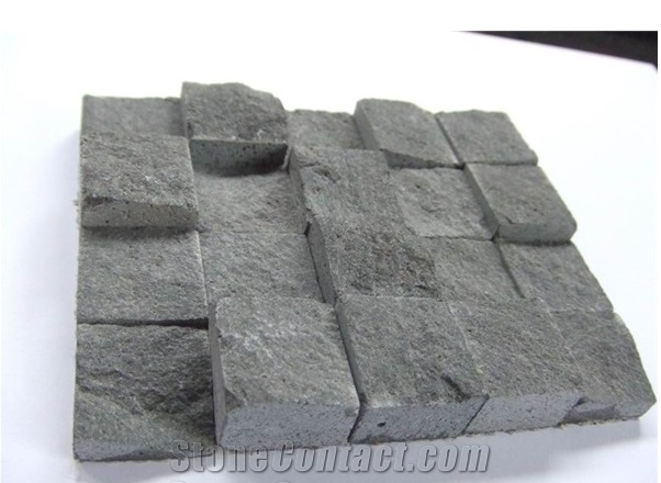 Hainan Grey Basalt Mosaics / Basalt Mosaic / Basaltina Mosaic / Basalto Mosaic / Bazalt Mosaic for Walling