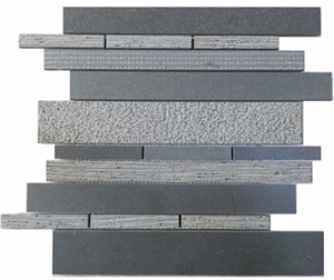 Hainan Grey Basalt Mosaics / Basalt Mosaic / Basaltina Mosaic / Inca Grey Mosaic / Basalto Mosaic / Bazalt Mosaic for Walling