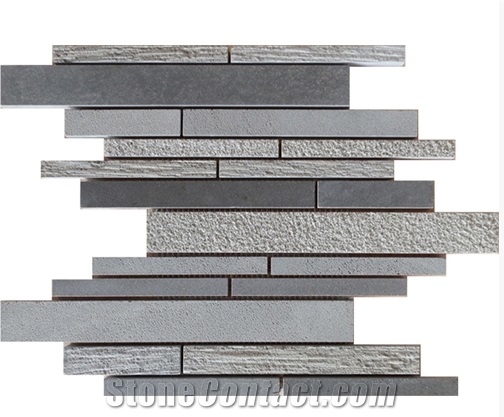 Hainan Grey Basalt Mosaics / Basalt Mosaic / Basaltina Mosaic / Inca Grey Mosaic / Basalto Mosaic / Bazalt Mosaic for Walling