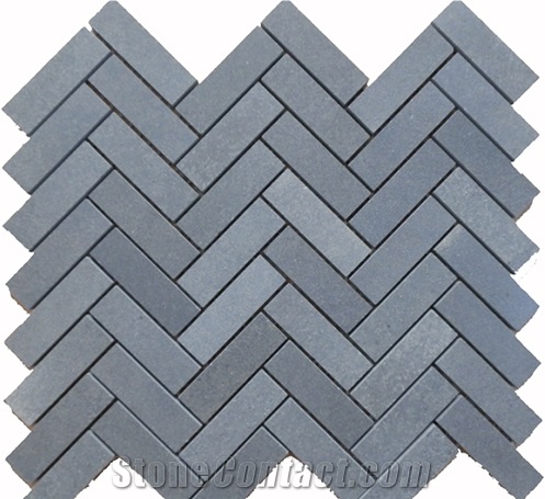 Hainan Grey Basalt Mosaics / Basalt Mosaic / Basaltina Mosaic / Inca Grey Mosaic / Bazalt Mosaic for Walling