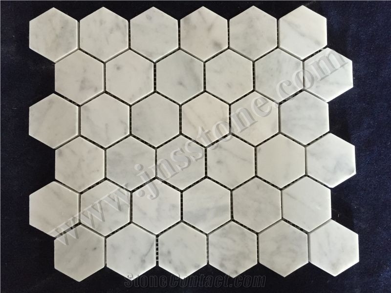 White Marble Mosaic / Carrara Marble Mosaic Tiles/ New Design Pattern / Natural Stone Marble.