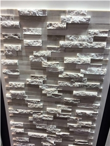 yellow travertine Split Face Stone Wall Decor,  wall cladding, ledge stone 