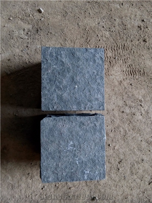 Black Basalt Cobbles, Cube Stone & Pavers