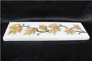 Marble Mother Of Pearl and Semi Precious Stones Border Inlay