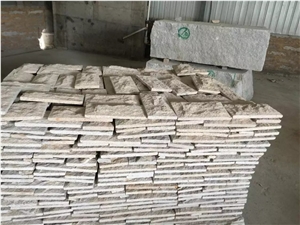 G682 China Rusty Yellow Natural Split Cubes, Cobble Stone, Paving Stone for Path, Driveway
