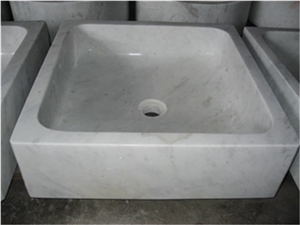 Bianco Carrara Marble Square Sinks/ White Marble Basins Bianco Carrara Marble Square Sinks/ White Marble Basins