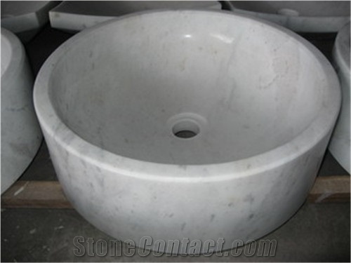 Bianco Carrara Marble Square Sinks/ White Marble Basins