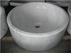 Bianco Carrara Marble Square Sinks/ White Marble Basins