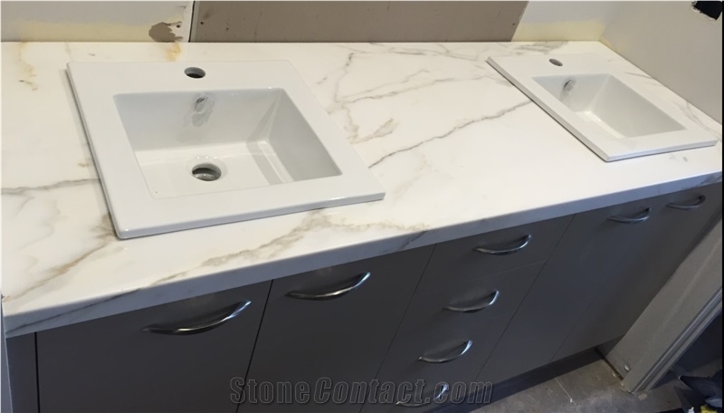 Calacatta Carrara White Marble Counter Top/Kitchen Tops/Natural Marble Kitchen Bench Countertop-Customized