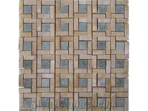 China Honey Onyx Mosaic Polished Tiles / Brick Mosaic for Bathroom Walling Design/ Floor Mosaic