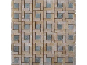 China Honey Onyx Mosaic Polished Tiles / Brick Mosaic for Bathroom Walling Design/ Floor Mosaic