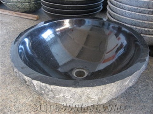 China Multicolor Red Granite Round Sinks/ Wash Basin for Bathroom
