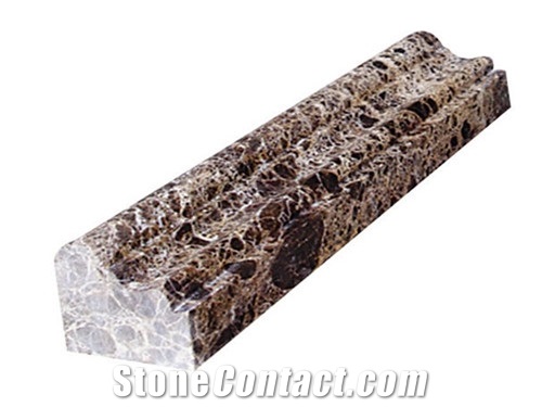 Dark Emperador Marble Border Lines / Brown Marble Moulding