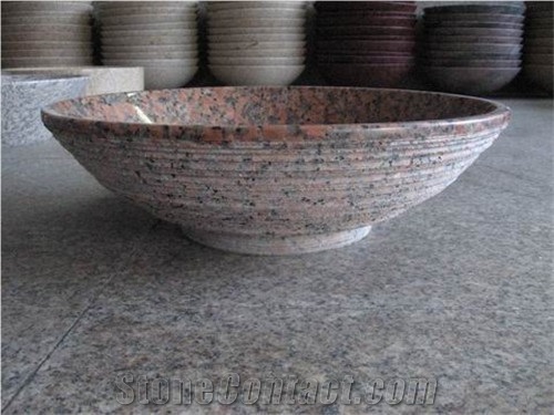G562 Maple Red Granite Round Sinks/ Vesel Basins/ Bathroom Wash Sinks