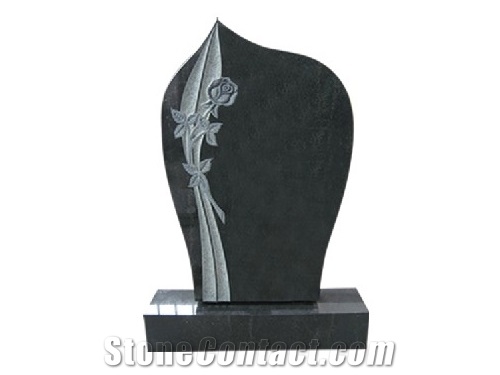 G654 Granite China Impala Black Granite Angel & Heart Shaped Tombstone & Mounment