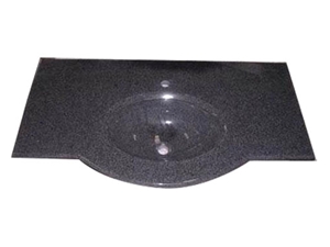 G654 Grey Granite Bath Tops/ China Impala Black Granite Vanity Top with Basins / Round Wash Basin G654 Grey Granite Bath Tops/ China Impala Black Granite Vanity Top with Basins / Round Wash Basin