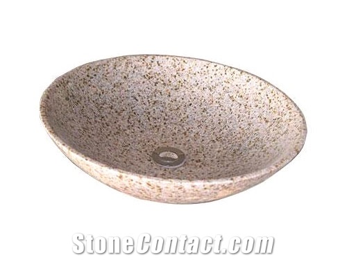 G682 Granite Sinsk/ Sunset Gold Rust Granite Round Basins