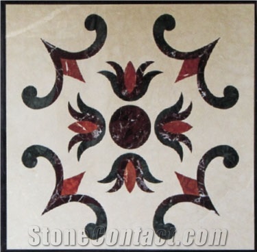 Light Emperador Marble & Dark Emperador Marble Waterjet Medallions/ Floor Medallions Pattern
