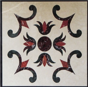 Light Emperador Marble & Dark Emperador Marble Waterjet Medallions/ Floor Medallions Pattern