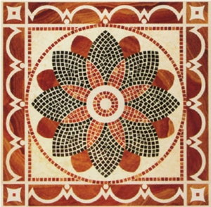 Light Emperador Marble Waterjet Medallions Pattern for Floor Covering