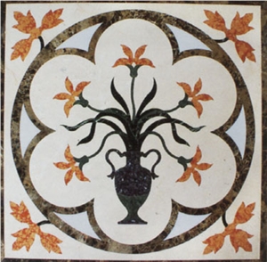Light Emperador Marble Waterjet Medallions Pattern for Floor Covering