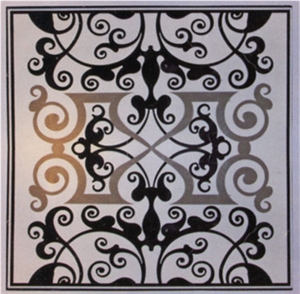 Light Emperador Marble Waterjet Medallions Pattern for Floor Covering