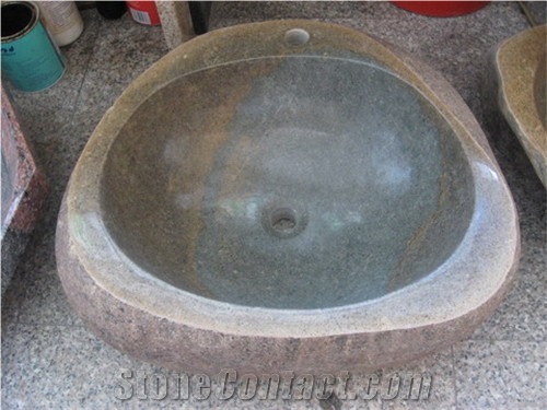 Natural Stone River Stone Oval Sinks/ Vessel Basins