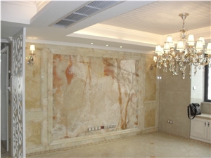Onice Miele Onyx Tiles Polished for Wall Covering /Living Room Wall Tv Background